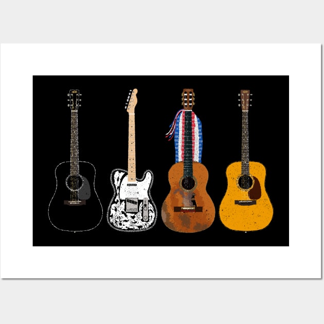 Iconic Country Guitars Wall Art by Daniel Cash Guitar